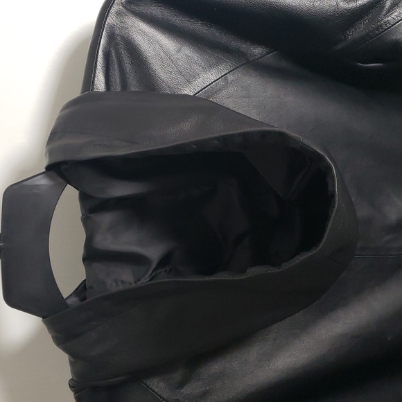 Westbound Lambskin Leather Hooded Jacket in Black - Women's size XL - Picture 8 of 13